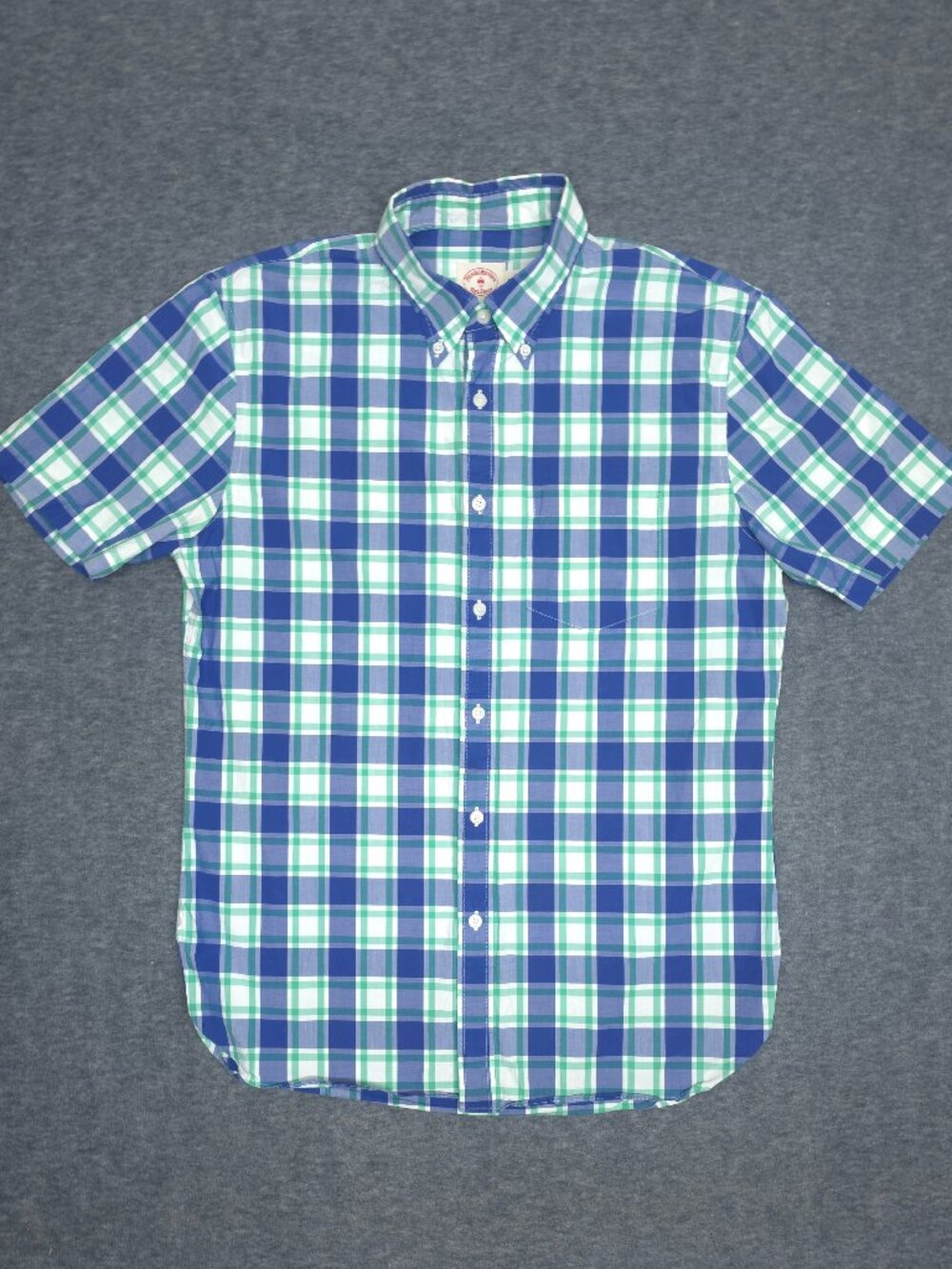 Brooks Brothers Red Fleece Plaid Button Down Shirt Men's Medium Cotton